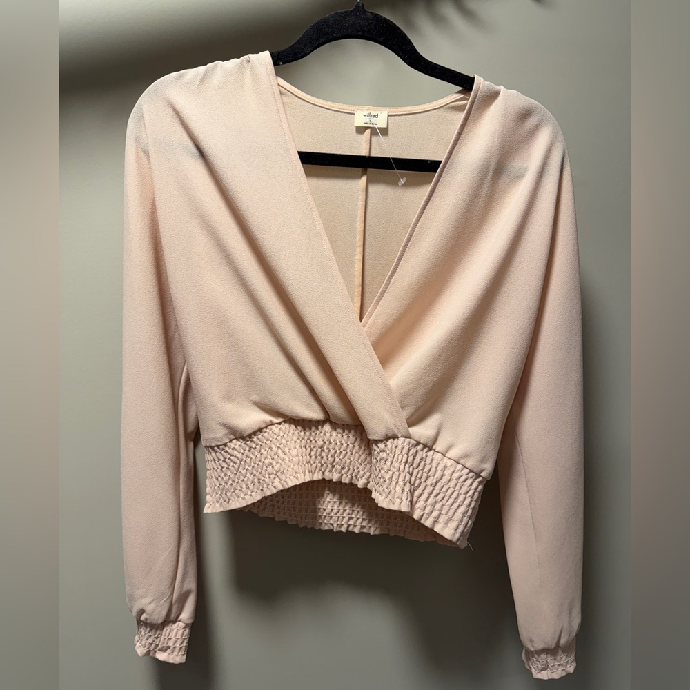 Wilfred Blush Pink Wrap Blouse